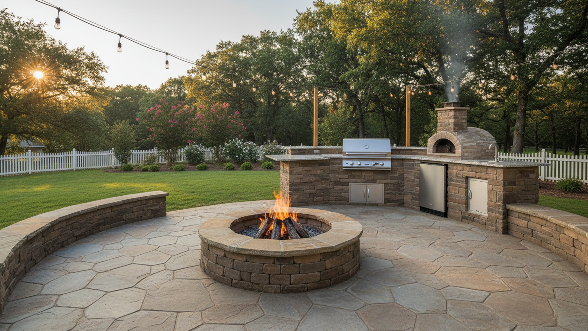 Fire pit and outdoor kitchen in NJ