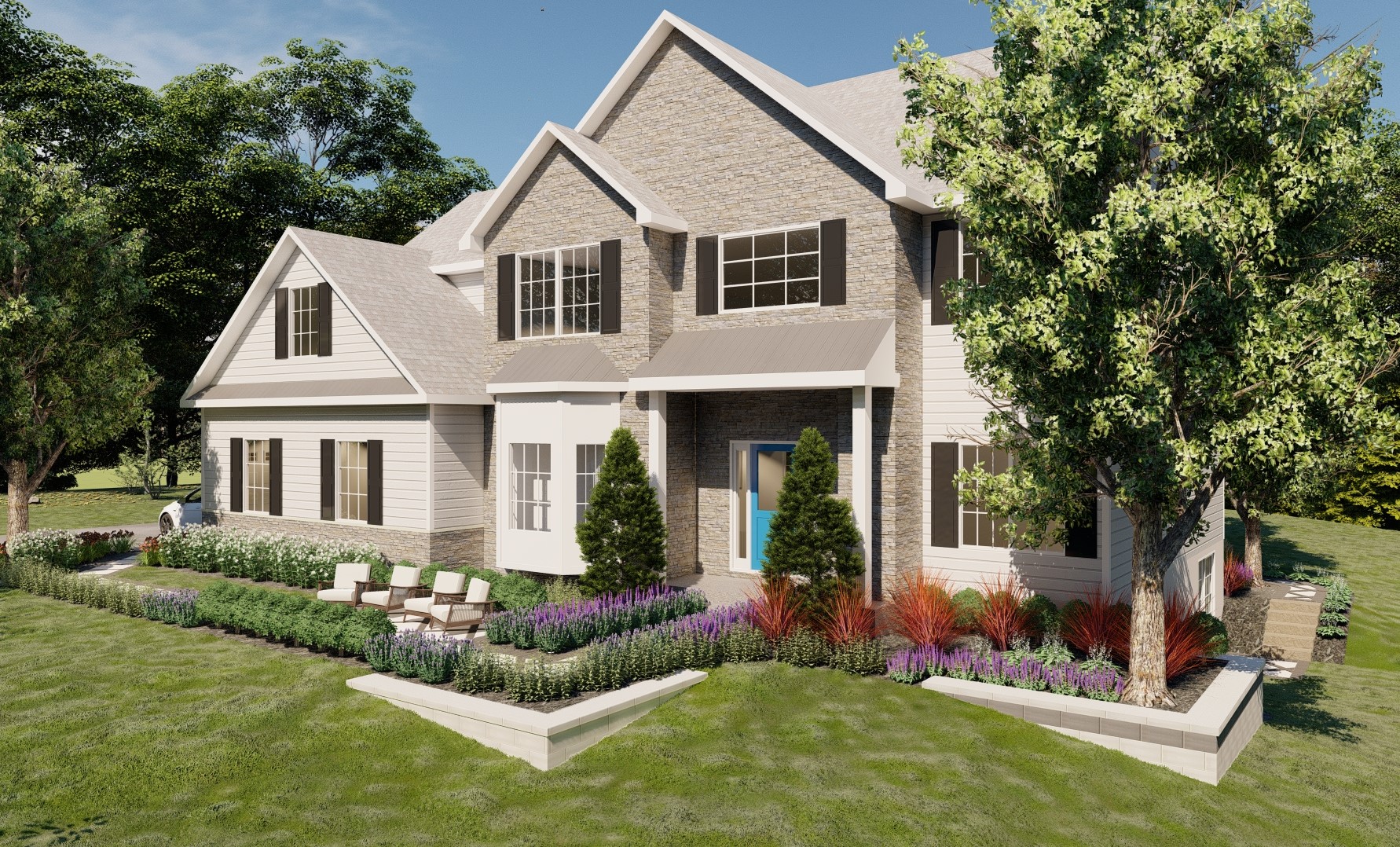 Lakeside backyard retreat in Monmouth County