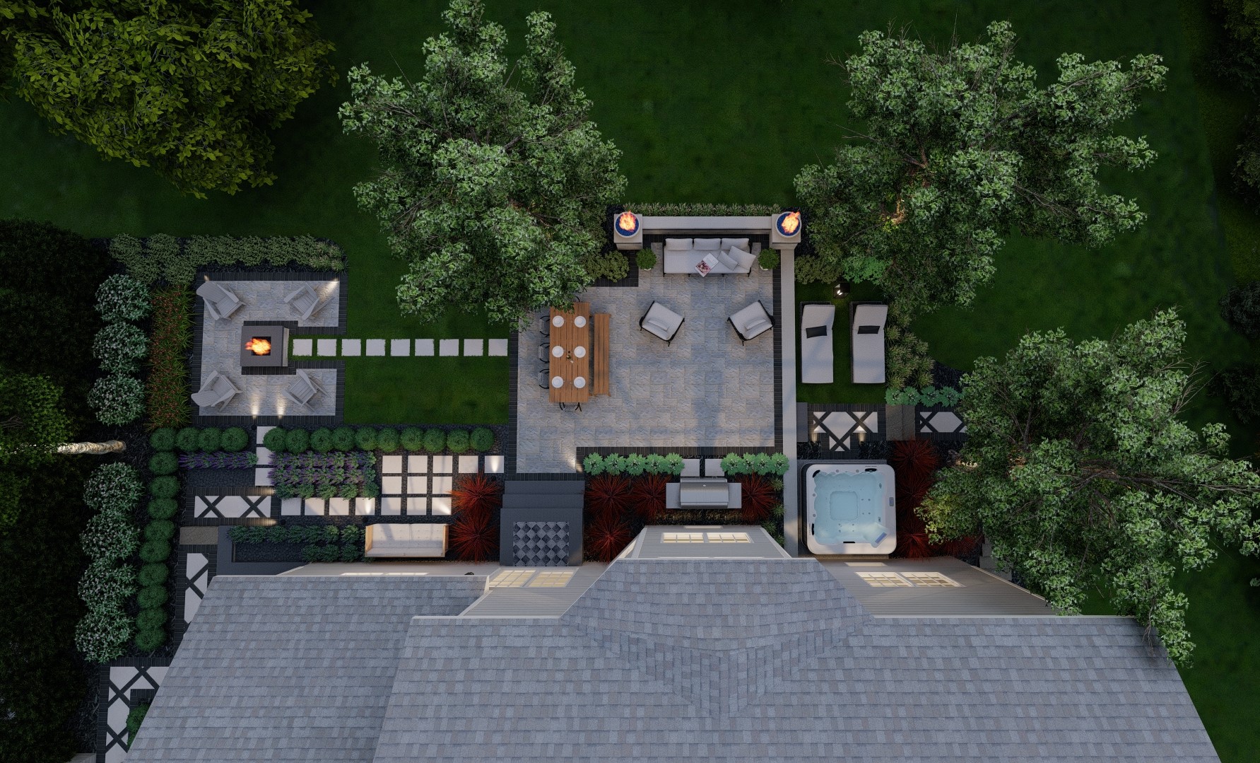 Outdoor kitchen patio build in Rumson, NJ