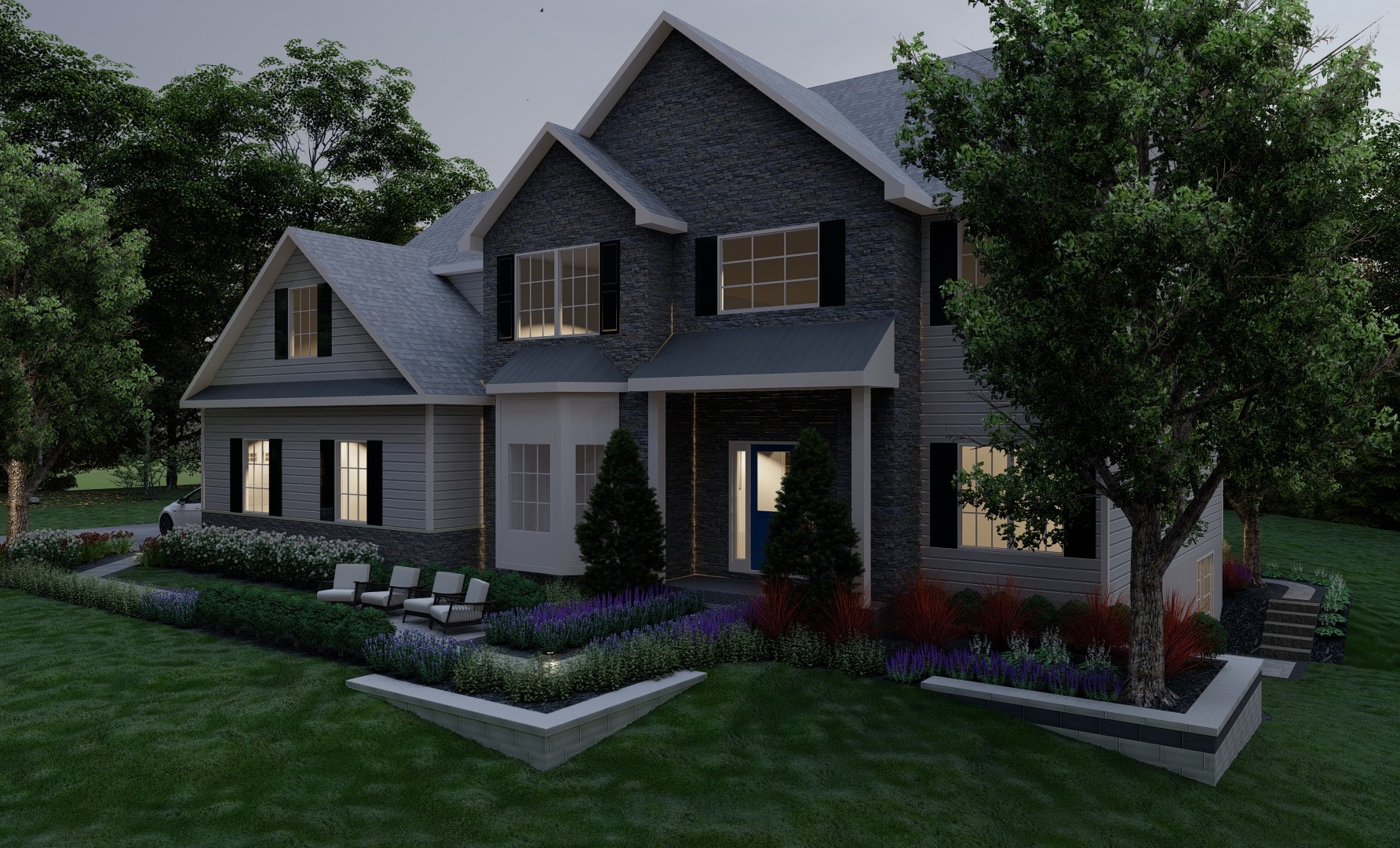 Retaining wall project in Hunterdon County, NJ